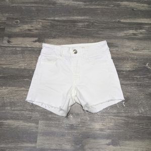 AEO White Denim Shorts